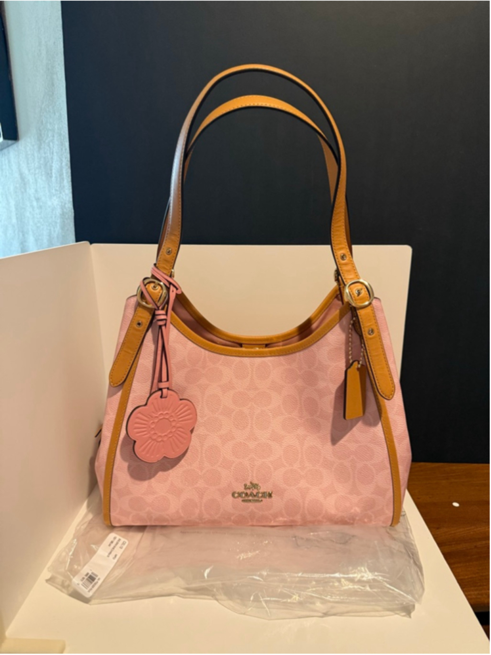 Coach Erin Shoulder Bag Authentic In Signature Canvas With Charms CEL13 NWOT - Picture 2 of 16